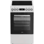 Whirlpool W5V5LCW Brīvi stāvoša plīts Elektriskā keramiskā virsma Melna, Balta