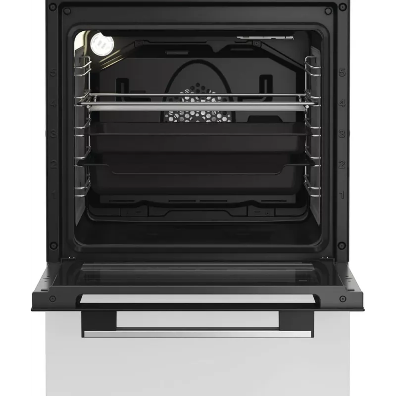 Whirlpool W5V5LCW Brīvi stāvoša plīts Elektriskā keramiskā virsma Melna, Balta