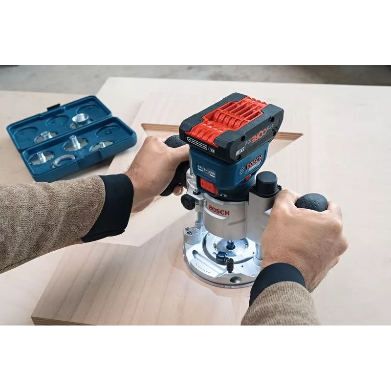 Bezvadu rokas frēze Bosch GKF 18V-8 — 18 V, 8 mm patrona