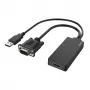 Hama 00200342 adaptera kabelis 0,15 m USB Type-A + VGA (D-Sub) - HDMI, melns