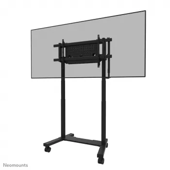 TV ratiņi Neomounts FL55-975BL1 motorizēti 75–115 collu ekrāniem, tērauds, melns, max 160 kg, augstums 2154 mm