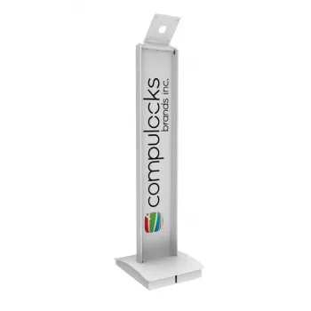 Komplekts Compulocks VESA grīdas statīvs ar zīmola paneli balts