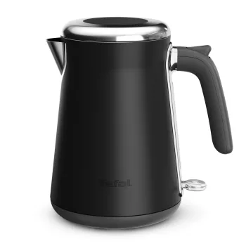 Elektriskā tējkanna Tefal KI6668E0 — 1.7 L, 2400 W, nerūsējošā tērauda korpuss, melna