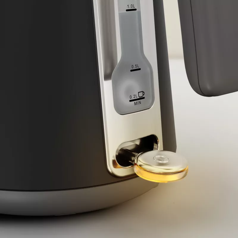 Elektriskā tējkanna Tefal KI6668E0 — 1.7 L, 2400 W, nerūsējošā tērauda korpuss, melna