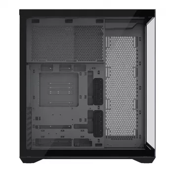 MODECOM Volcano SPACE XL NF — pilna torņa PC korpuss melns, rūdīts stikls, ARGB, atbalsta micro-ATX, līdz 44 cm GPU, 3×3.5 collu/4×2.5 collu sloti, USB-A 2×, USB-C 1×