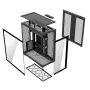 MODECOM Volcano SPACE XL NF — pilna torņa PC korpuss melns, rūdīts stikls, ARGB, atbalsta micro-ATX, līdz 44 cm GPU, 3×3.5 collu/4×2.5 collu sloti, USB-A 2×, USB-C 1×