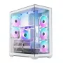 MODECOM Volcano SPACE XL FULL TOWER NF balts — pilna torņa korpuss ar ARGB, rūdītu stiklu, 8 paplašinājuma slotiem, līdz 440 mm GPU
