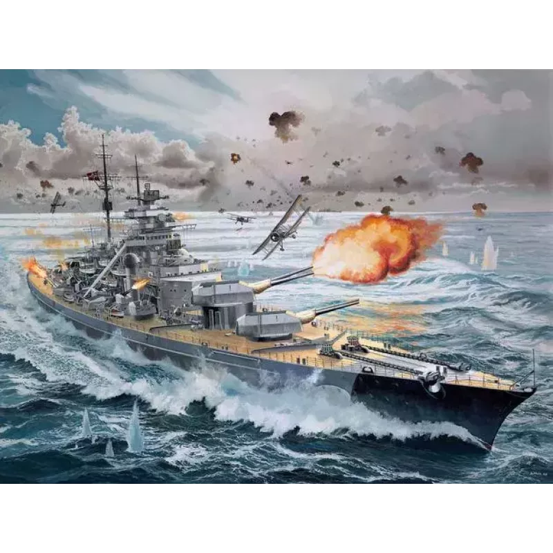 Kara flotes modelis Revell Bismarck montāžas komplekts 1:350