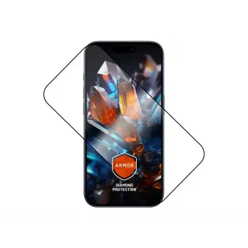 FIXED Armor aizsargstikls Apple iPhone 17 Pro — melns, ar pretputekļu uzliktāju un AR slāni
