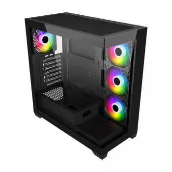FSP M340-BA korpuss Midi Tornis mITX, mATX, ATX Melns ARGB