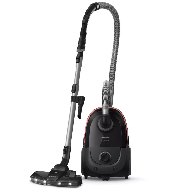 Cilindriskais putekļsūcējs Philips XD6142/12 — 900 W, 4 L putekļu maiss, HEPA filtrs, melns