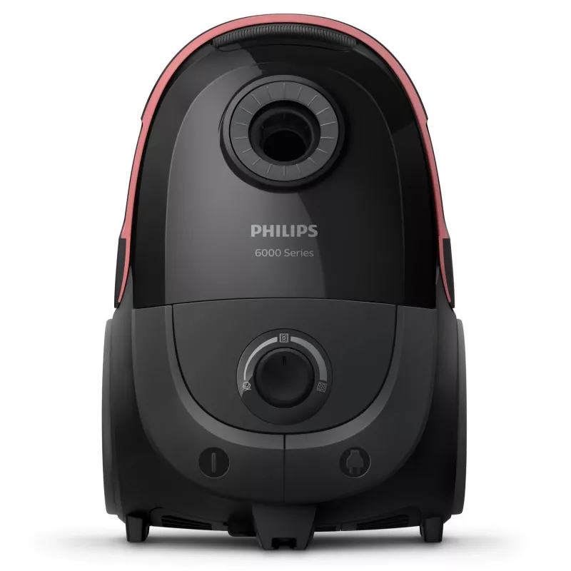 Cilindriskais putekļsūcējs Philips XD6142/12 — 900 W, 4 L putekļu maiss, HEPA filtrs, melns