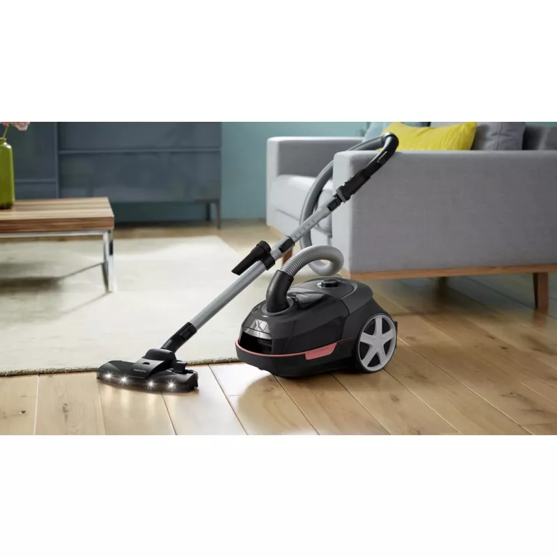 Cilindriskais putekļsūcējs Philips XD6142/12 — 900 W, 4 L putekļu maiss, HEPA filtrs, melns