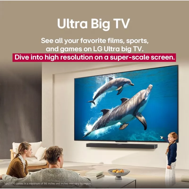 LG QNED AI 65QNED70A6A televizors 165,1 cm (65 collas) 4K Ultra HD Smart TV Wi-Fi Melns