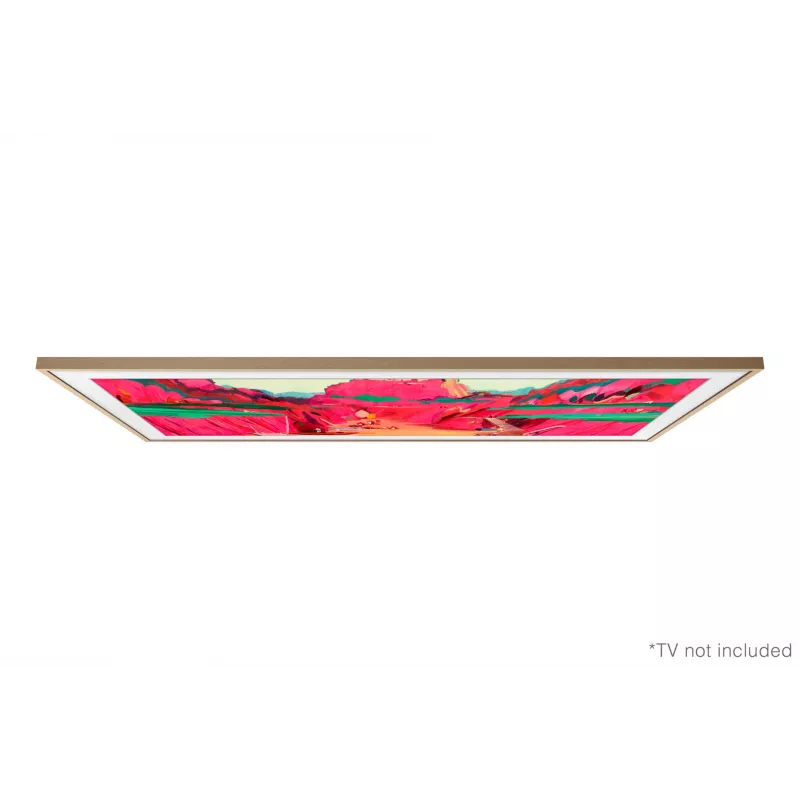 Samsung 75” Frame TV (2025) ar maināmu balto rāmi - Teak, Frame, Beige