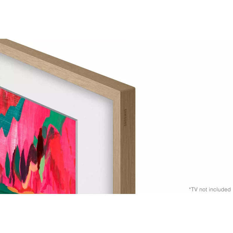 Samsung 75” Frame TV (2025) ar maināmu balto rāmi - Teak, Frame, Beige