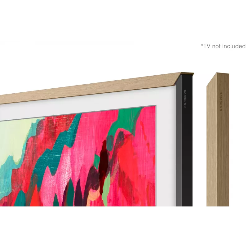 Samsung 75” Frame TV (2025) ar maināmu balto rāmi - Teak, Frame, Beige