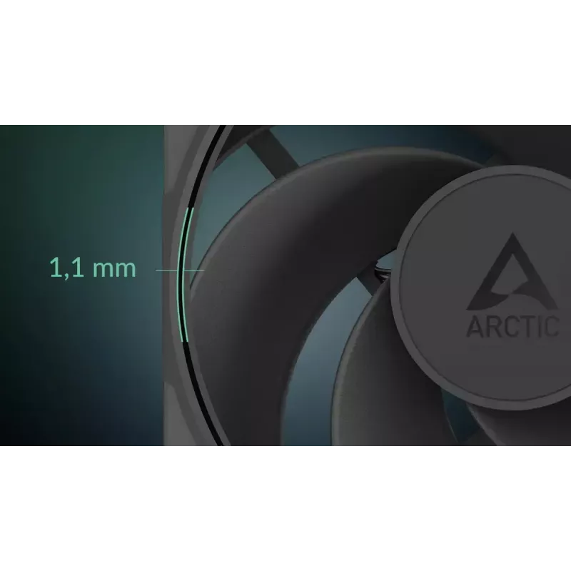 120 mm ARCTIC Freezer P12 Pro Reverse — 3 komplekts A-RGB PWM ventilatori, 124 m³/h, Fluid Dynamic gultnis