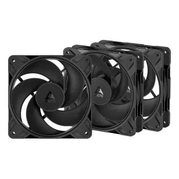120 mm ARCTIC Freezer P12 Pro Reverse — 3 komplekts A-RGB PWM ventilatori, 124 m³/h, Fluid Dynamic gultnis
