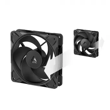 120 mm PWM A-RGB ventilators Arctic Freezer P12 Pro Reverse — 124 m³/h, Fluid Dynamic Bearing, Melns