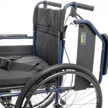 Ratlītkrēsls MDH NAVY1 alumīnija, sēdekļa izmērs 43×42 cm, maksimālā slodze 120 kg, salokāms, 14.4 kg