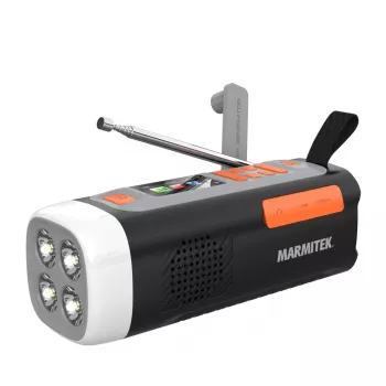 Marmitek RESQ 200 – Uztināmais radio, pārnēsājams, analogais un digitālais, DAB, DAB+, FM, 87.5 - 108 MHz, 170 - 240 MHz, 3 W