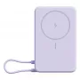 Power bank Xiaomi BHR08PAGL 5900 mAh Li-Ion ar bezvadu uzlādi, 1x USB-C, Violeta