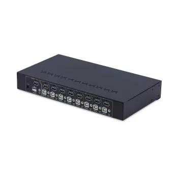 StarTech.com 8-Portu HDMI KVM Slēdzis ar 1U Rack Montāžas Komplektu, 4K 60Hz HDMI 2.0, Pogas un Karstie Taustiņi, 4-Portu USB Hubs, OS Neatkarīgs, TAA Atbilstīgs