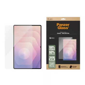 Aizsargstikls PanzerGlass Samsung Galaxy Tab S11 Ultra — rūdīts stikls, Ultra-Wide Fit, caurspīdīgs, sausā uzlikšana