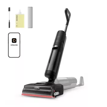 Dreame H15 Pro FoamWash elektriskā mopa ar putu tīrīšanu, sausā un mitrā tīrīšana, bezputekļu maisiņa, 400 W, melna/sarkana, 30000 mAh