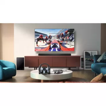 Skaņas josla TCL Q75H 620W 5.1.2-kanālu ar bezvadu aktīvo zemfrekvences skaļruni, HDMI 2.1, Bluetooth 5.3, Wi‑Fi 5, 1040×110×58 mm