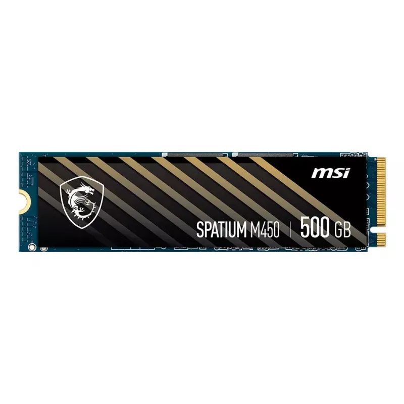 SSD M.2 NVMe MSI Spatium M450 500GB PCIe 4.0, 3D NAND, lasīšana 3600 MB/s, rakstīšana 2300 MB/s