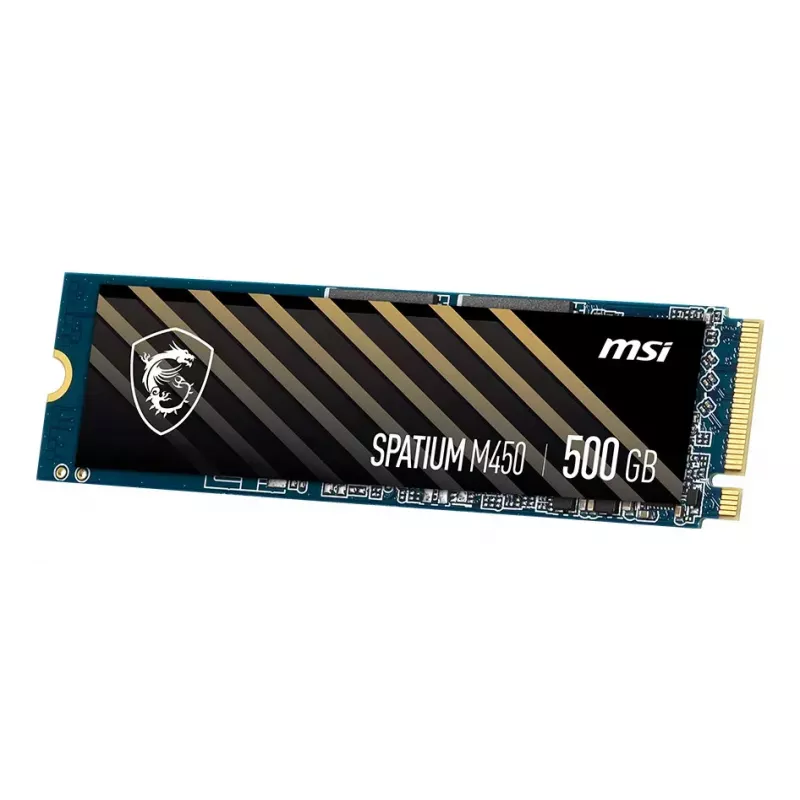 SSD M.2 NVMe MSI Spatium M450 500GB PCIe 4.0, 3D NAND, lasīšana 3600 MB/s, rakstīšana 2300 MB/s