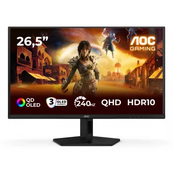 AOC G4 Q27G41ZDF datora monitors 67,3 cm (26,5 collu) 2560 x 1440 pikseļi Quad HD QD-OLED Melns, Sarkans