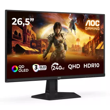 AOC G4 Q27G41ZDF datora monitors 67,3 cm (26,5 collu) 2560 x 1440 pikseļi Quad HD QD-OLED Melns, Sarkans