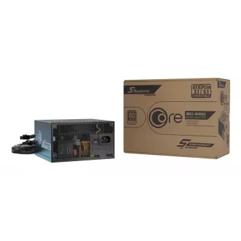 Barošanas bloks Seasonic CORE BC-650 650W ATX 20+4 pin, 80 PLUS Bronze, melns, 120mm ventilators