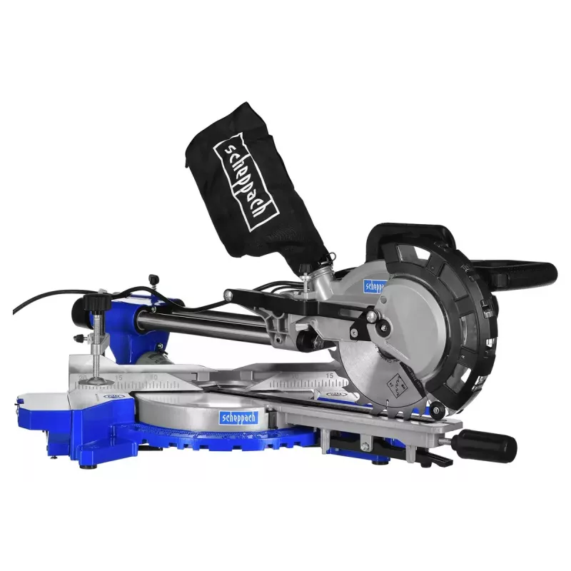 Griešanas zāģis Scheppach HM216 2000W, 4700 apgr./min, griešanas dziļums 65 mm, griešanas platums 340 mm, lāzera vadotne, mīkstais starts