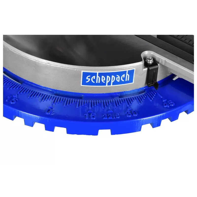 Griešanas zāģis Scheppach HM216 2000W, 4700 apgr./min, griešanas dziļums 65 mm, griešanas platums 340 mm, lāzera vadotne, mīkstais starts