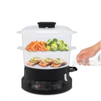 Tefal Minicompact VC139810 tvaika katls ar 2 groziem, 800 W, melns