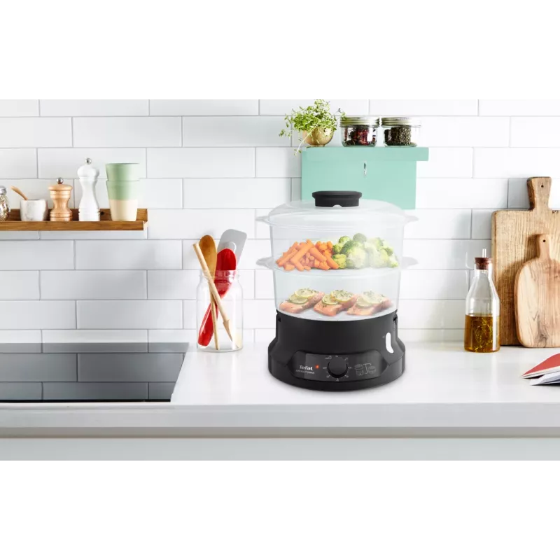 Tefal Minicompact VC139810 tvaika katls ar 2 groziem, 800 W, melns
