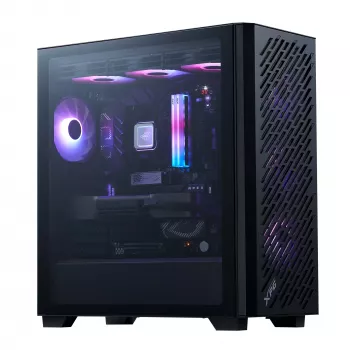 XPG VALOR AIR PRO Mid-Tower korpuss, Midi Tower, PC, Melns, ATX, EATX, micro ATX, Mini-ATX, SPCC, Rūdīts stikls, Multi