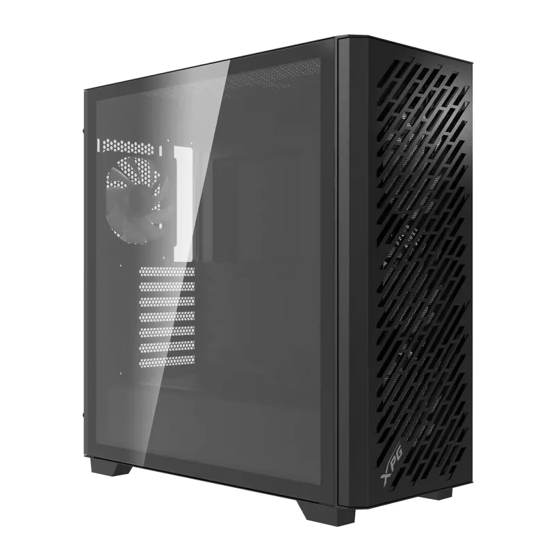 XPG VALOR AIR PRO Mid-Tower korpuss, Midi Tower, PC, Melns, ATX, EATX, micro ATX, Mini-ATX, SPCC, Rūdīts stikls, Multi