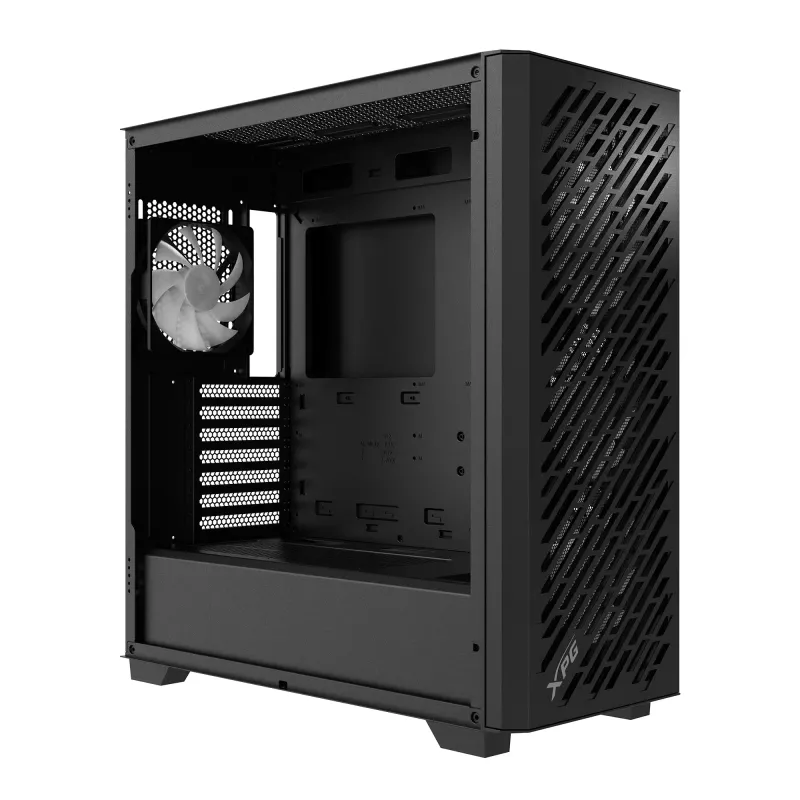 XPG VALOR AIR PRO Mid-Tower korpuss, Midi Tower, PC, Melns, ATX, EATX, micro ATX, Mini-ATX, SPCC, Rūdīts stikls, Multi