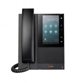 HP Poly CCX 505 Biznesa mediju telefons ar Open SIP un PoE atbalstu