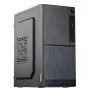 Korpus Akyga AK35BK Micro Tower, Micro-ATX/Flex-ATX/Mini-ITX, max GPU 25 cm, max CPU dzesētājs 14 cm, 2×3.5 collu + 2×2.5 collu sloti, USB 2.0×2, melns