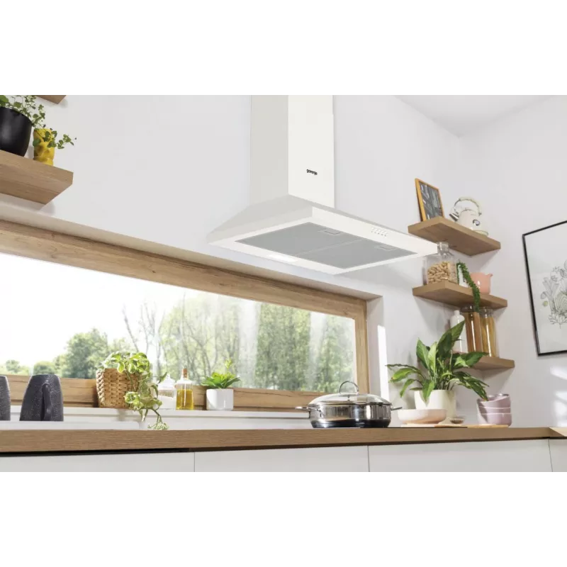Gorenje KH60A F2LB WH WHC629E4W RL_G400 Tvaika nosūcējs, 450 m³/h, sienas, balts