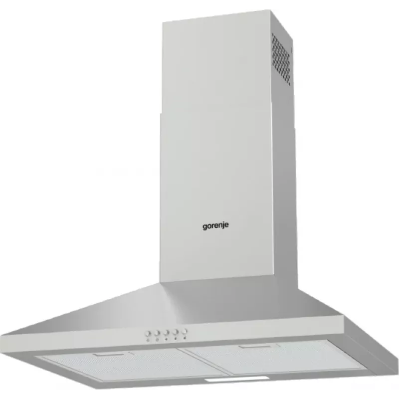 Gorenje KH60A F2LB SS WHC629E4X RL_G400, 450 m³/h, Cauruļvadu/Cirkulācijas, C, A, B, 65 dB