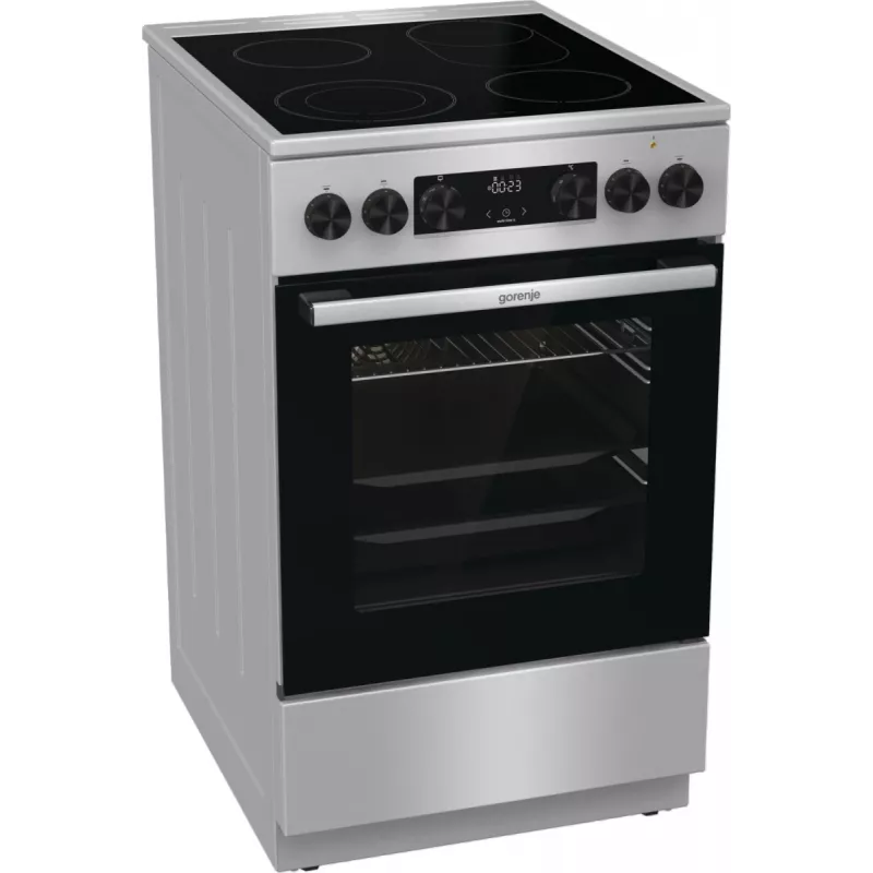 Gorenje GECS5C70XA brīvstāvoša plīts ar keramikas virsmu, nerūsējošais tērauds