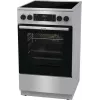 Gorenje GECS5C70XA brīvstāvoša plīts ar keramikas virsmu, nerūsējošais tērauds