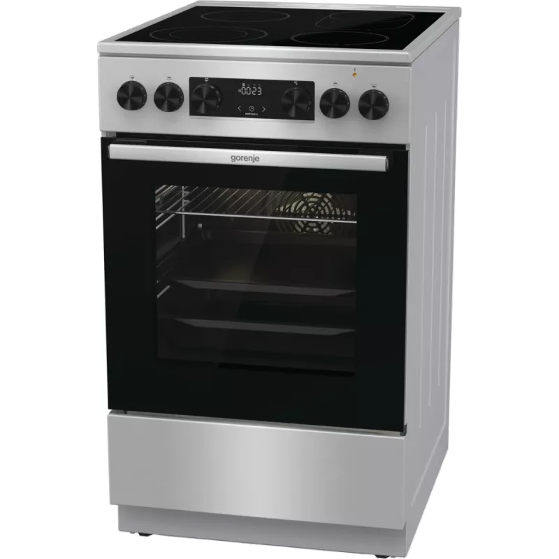 Gorenje GECS5C70XA brīvstāvoša plīts ar keramikas virsmu, nerūsējošais tērauds